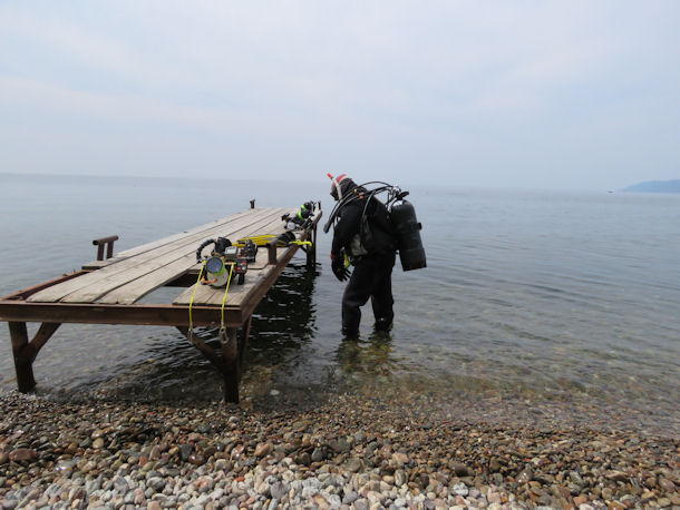 Diving in Lake Baikal